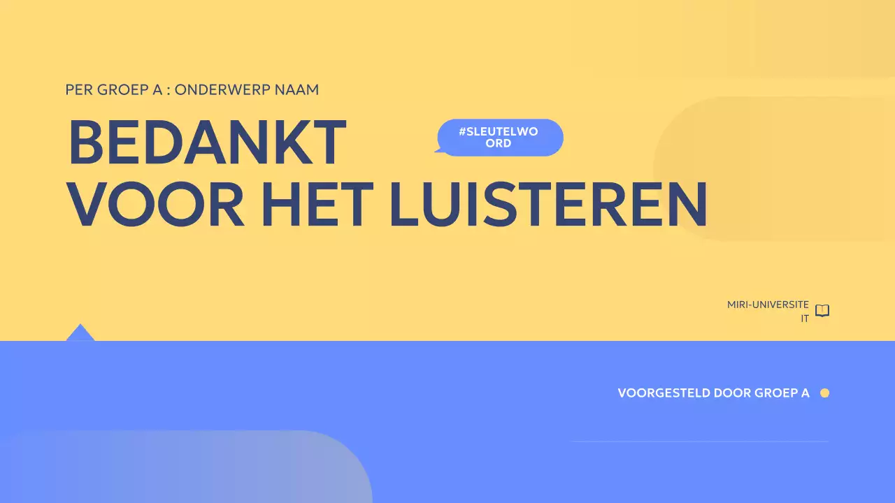 blauw modern groepsproject verslag