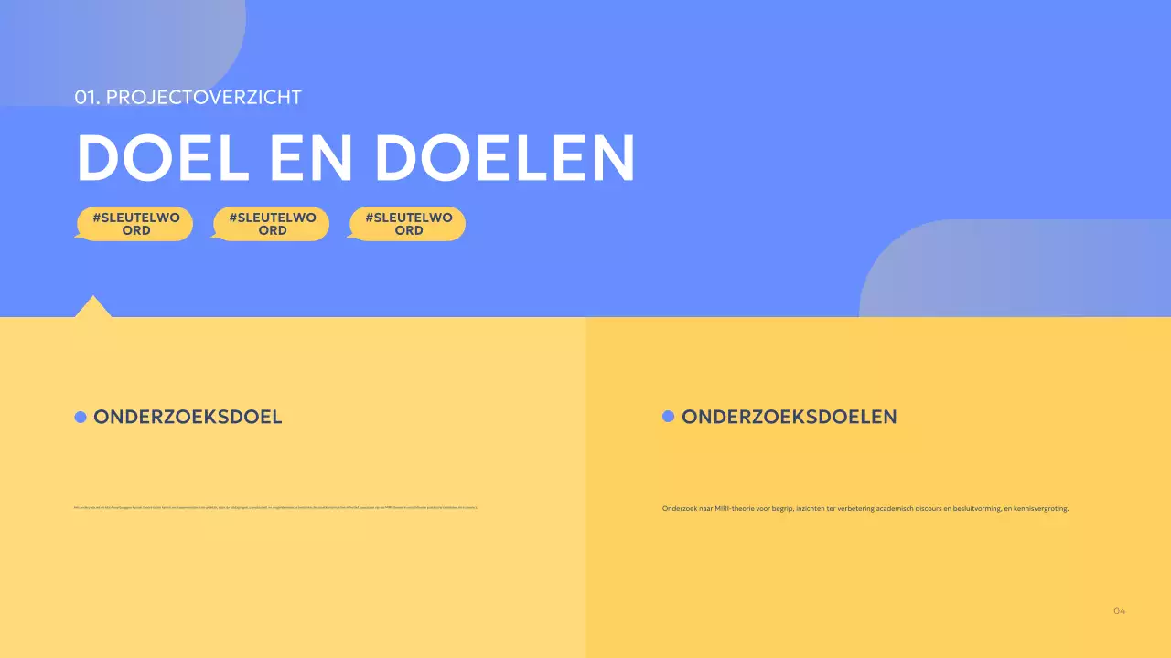 blauw modern groepsproject verslag