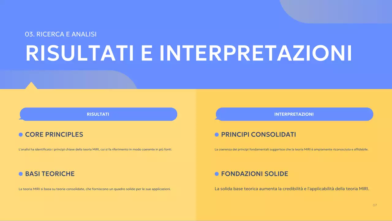 relazione sul progetto di gruppo blue modern