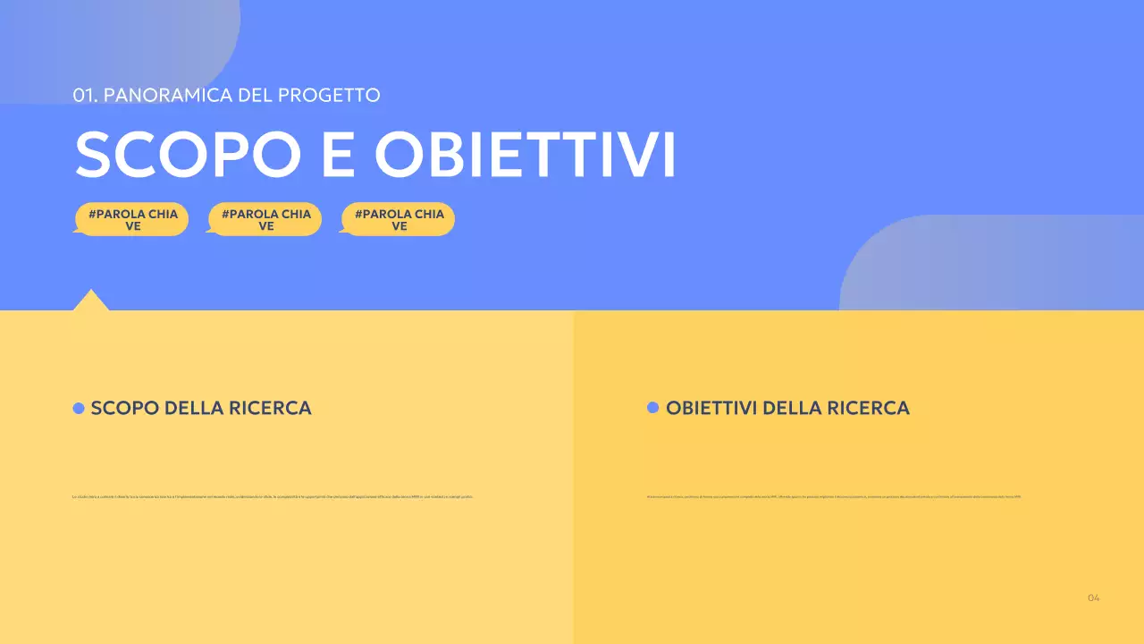 relazione sul progetto di gruppo blue modern