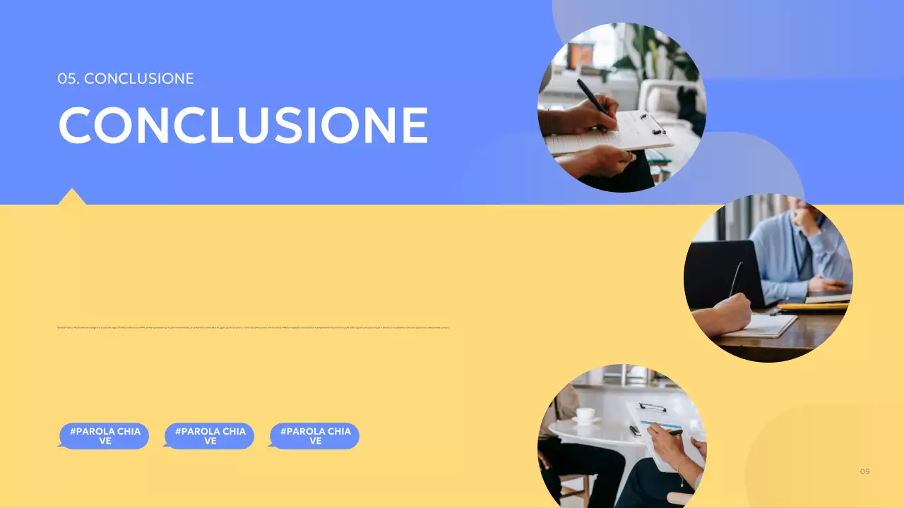 relazione sul progetto di gruppo blue modern