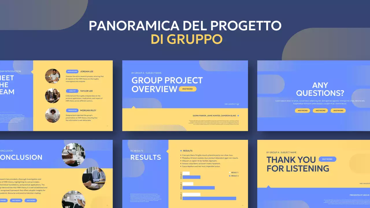 relazione sul progetto di gruppo blue modern