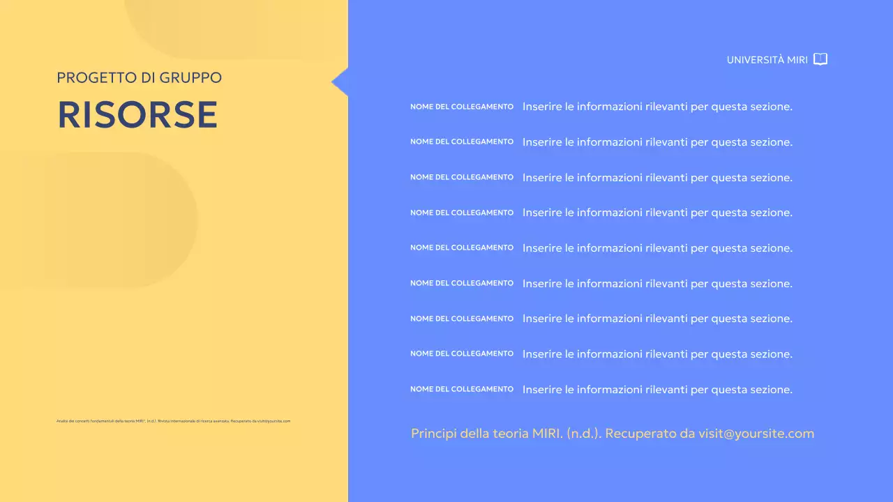 relazione sul progetto di gruppo blue modern