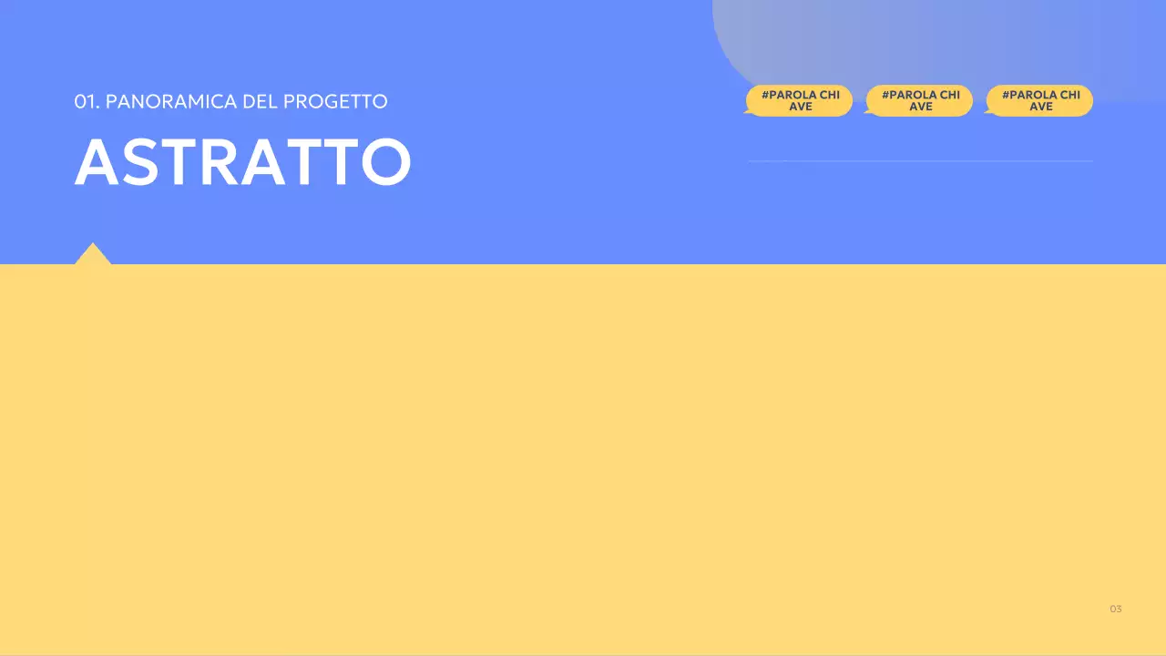 relazione sul progetto di gruppo blue modern