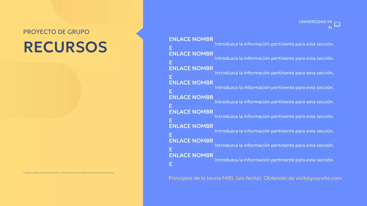 blue modern informe de proyecto de grupo