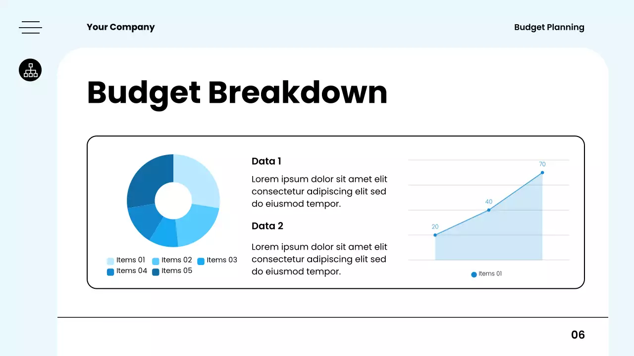 white modern budget planner guide
