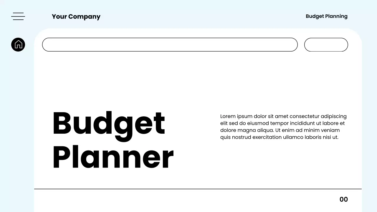 white modern budget planner guide