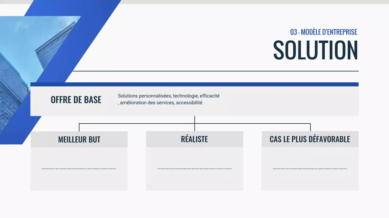 document de pitch deck moderne bleu