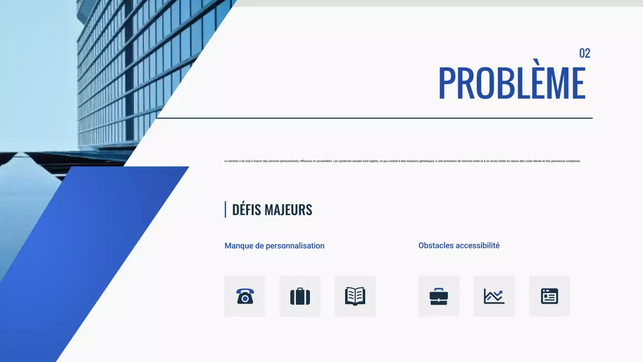 document de pitch deck moderne bleu
