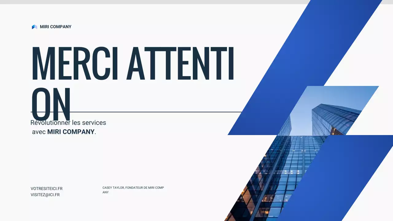 document de pitch deck moderne bleu