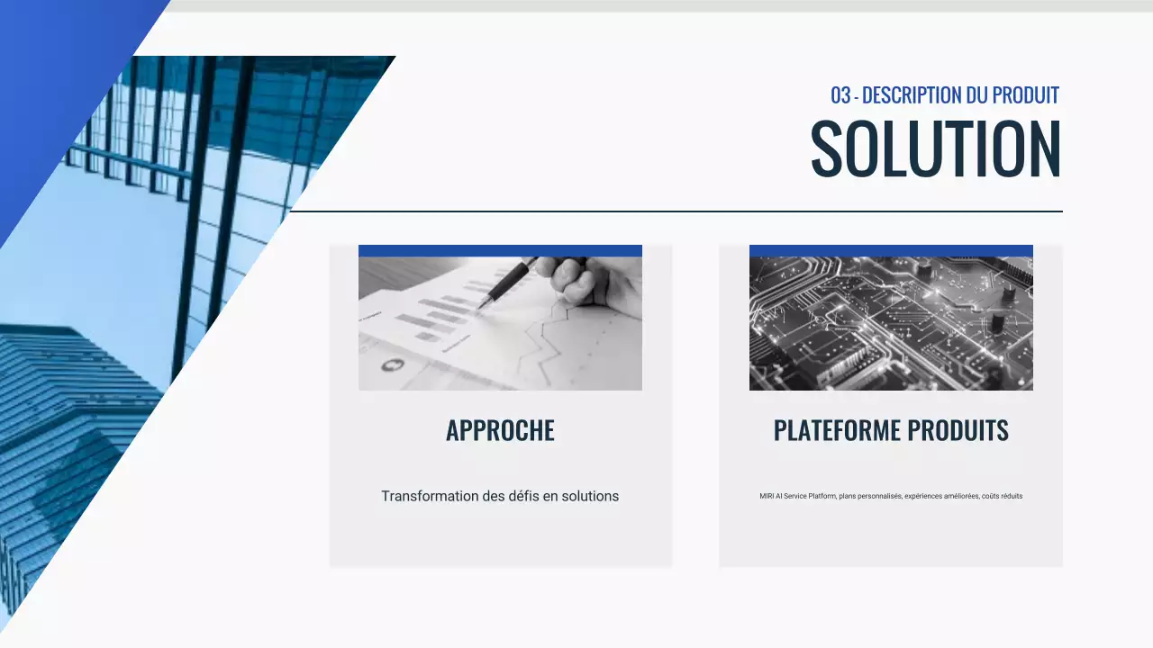 document de pitch deck moderne bleu