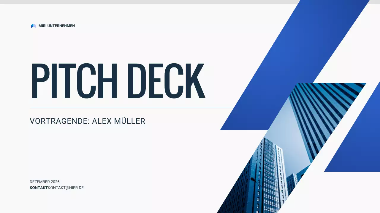 blue modern Pitch Deck Dokument