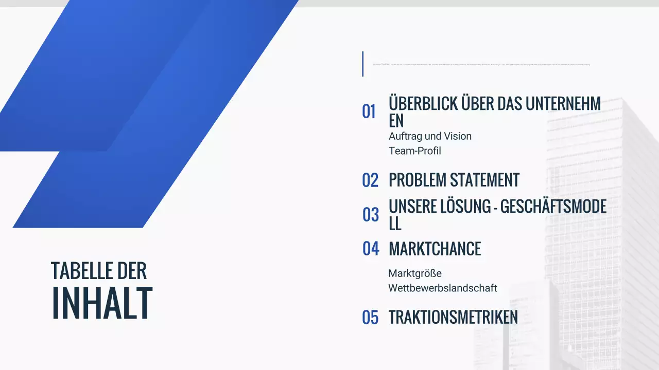 blue modern Pitch Deck Dokument