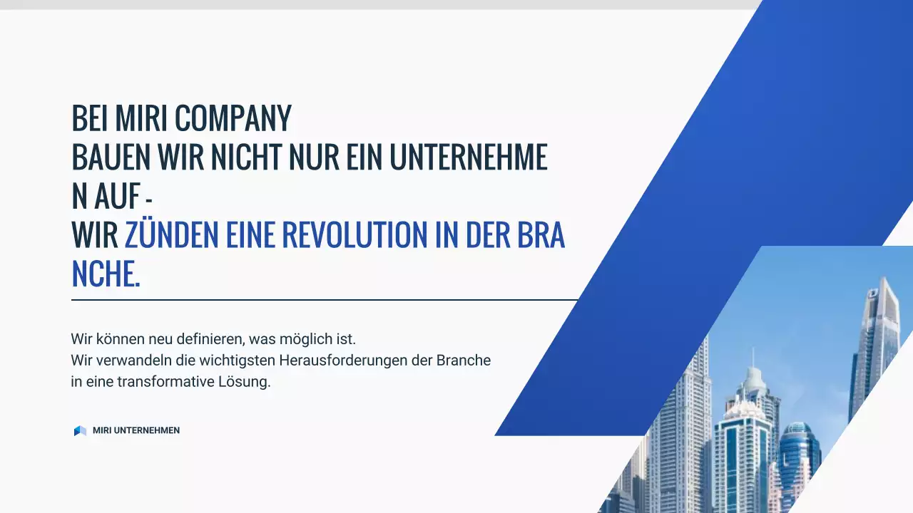 blue modern Pitch Deck Dokument