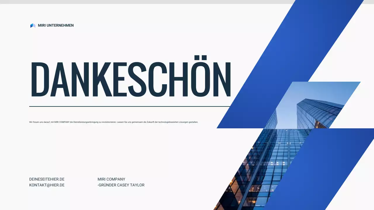 blue modern Pitch Deck Dokument