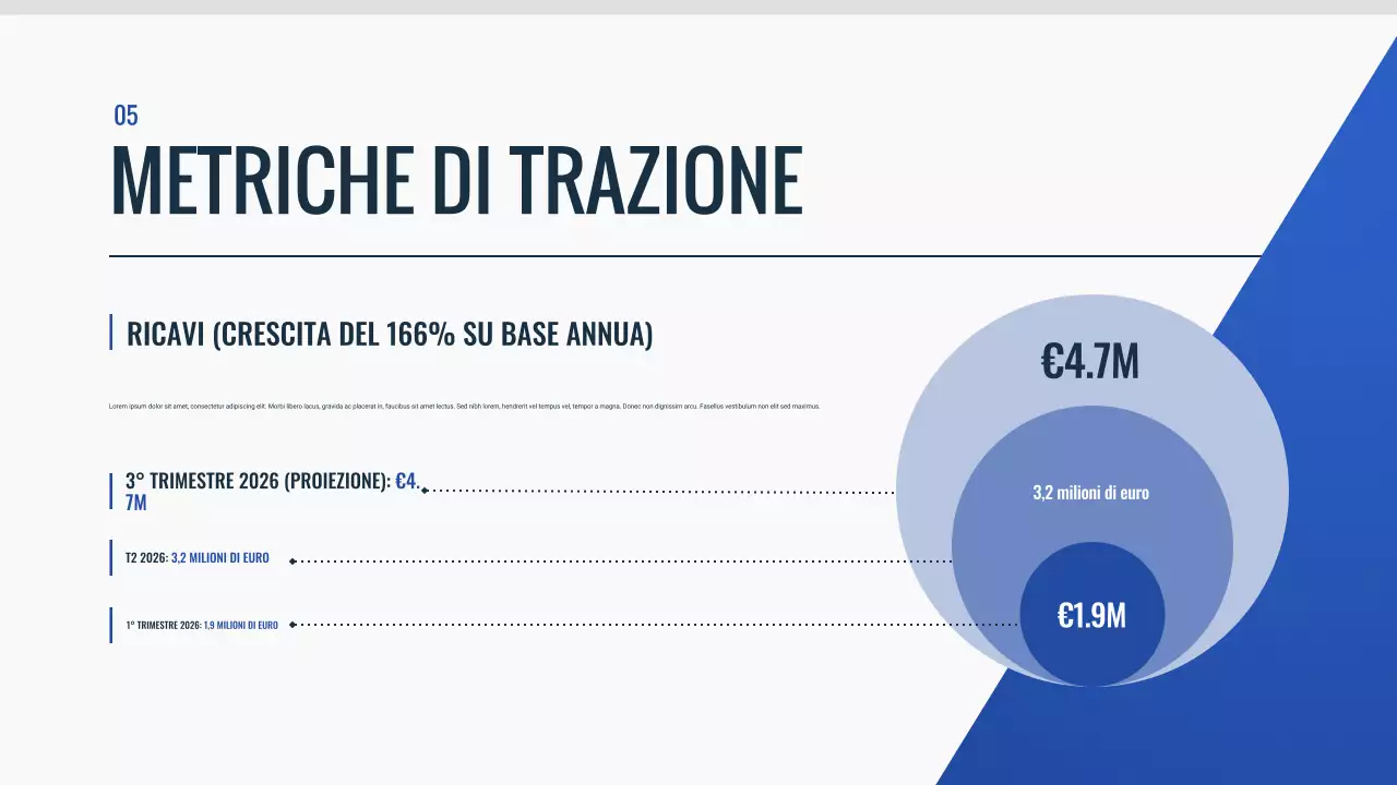 documento pitch deck blu moderno