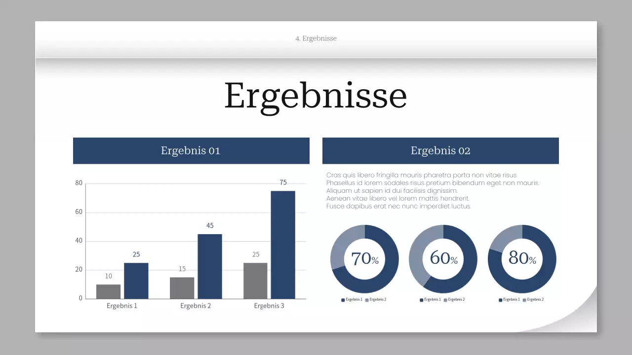 graue moderne Projektpräsentation
