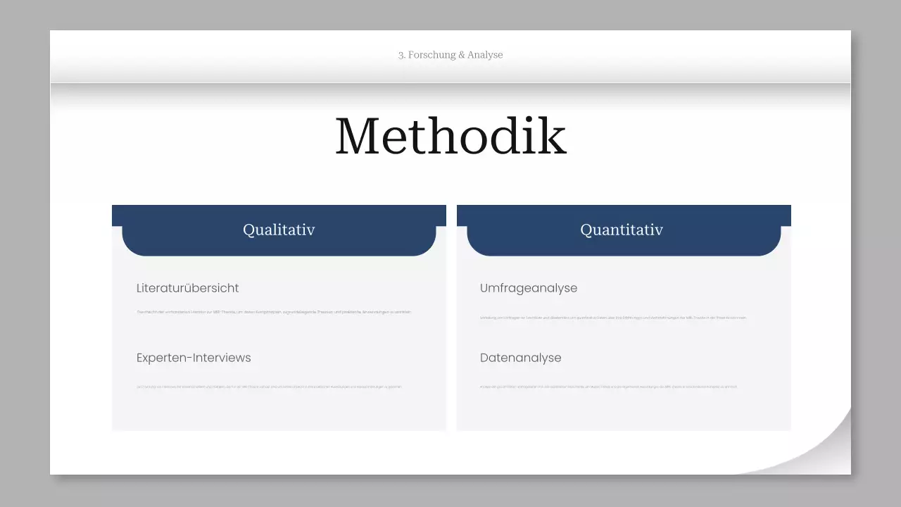 graue moderne Projektpräsentation