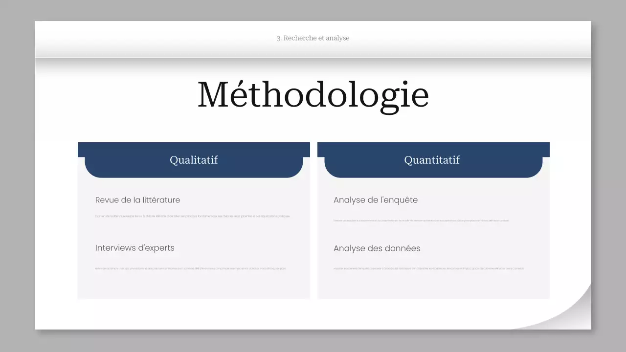 présentation de projet moderne grise