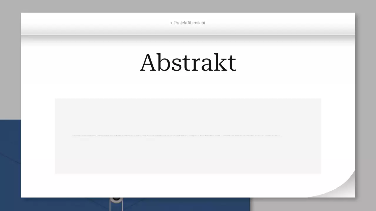 graue moderne Projektpräsentation