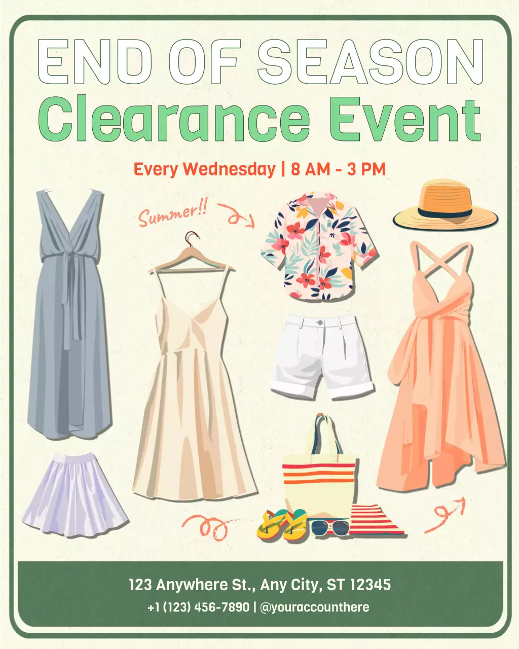 Beige Retro Clearance Promotion Instagram Post