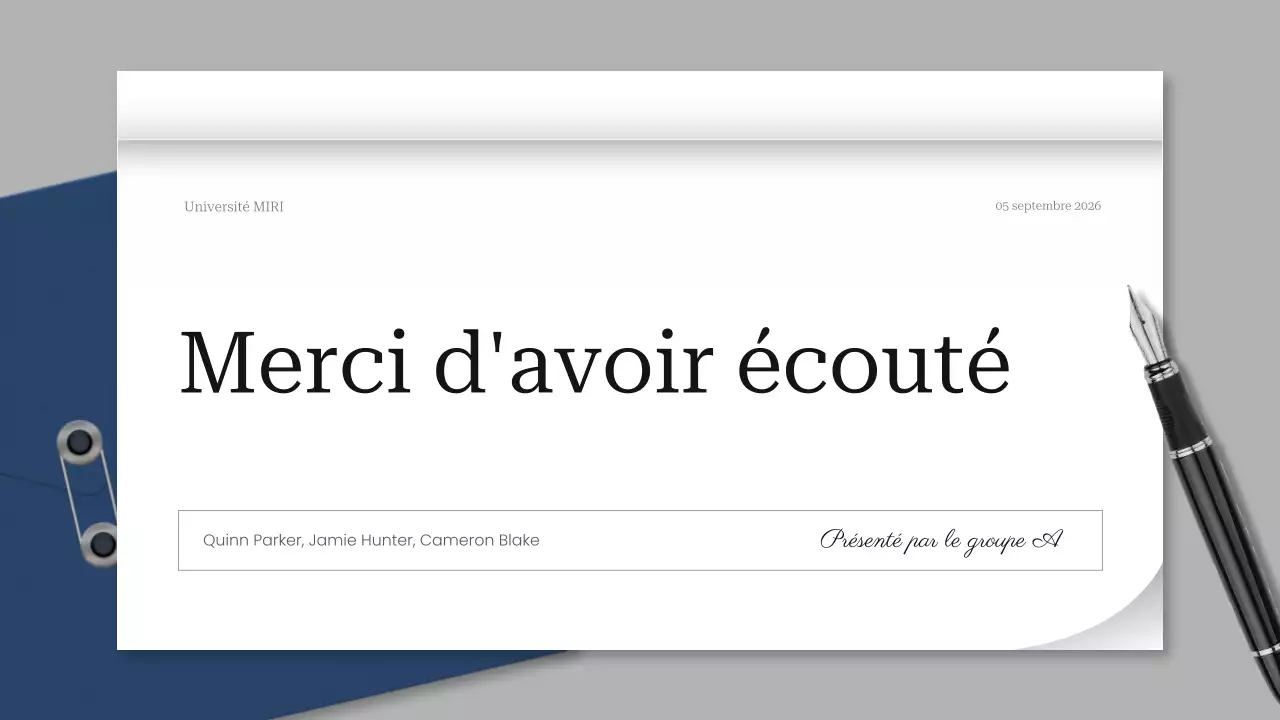 présentation de projet moderne grise