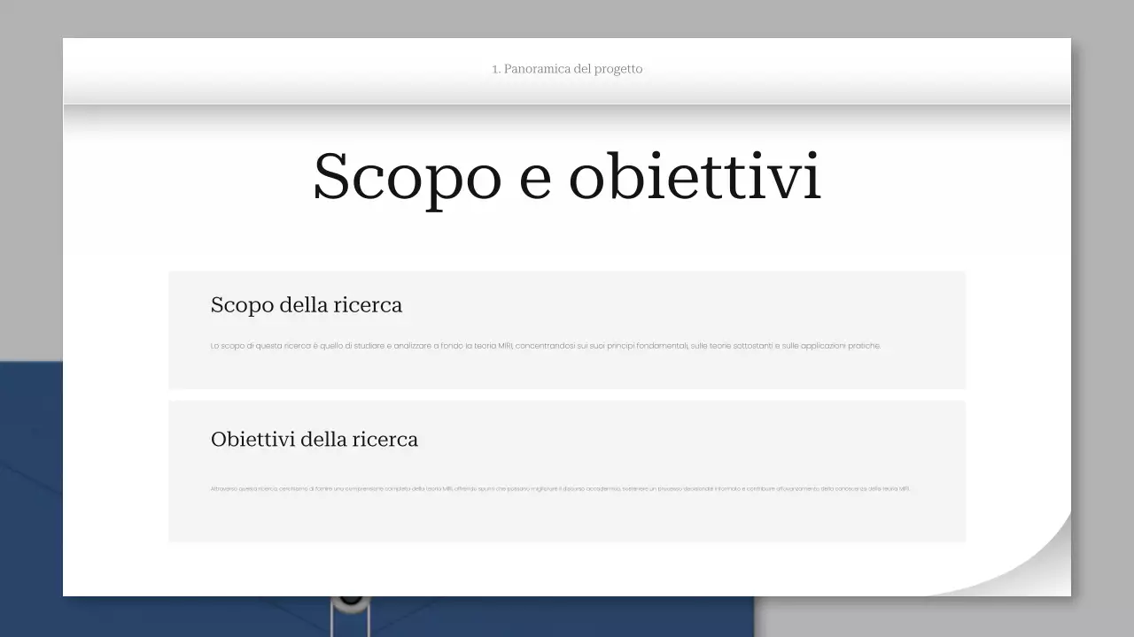 presentazione del progetto grigio moderno