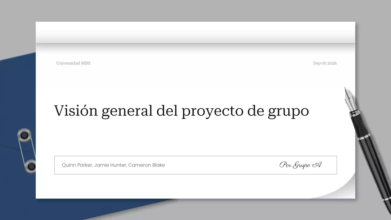 presentación del proyecto grey modern