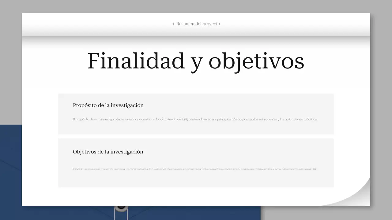 presentación del proyecto grey modern