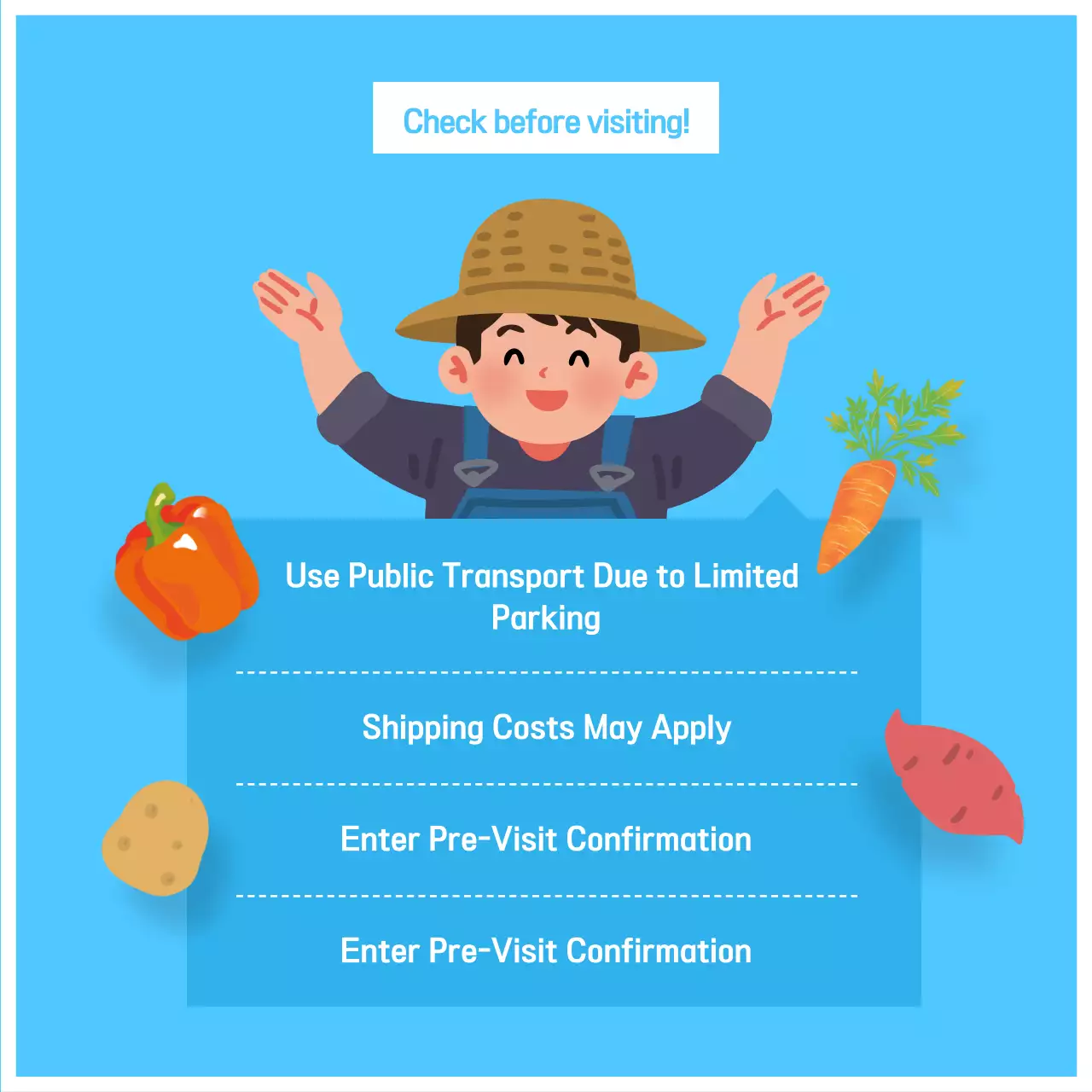 Promote a clean, yellow and light blue produce display