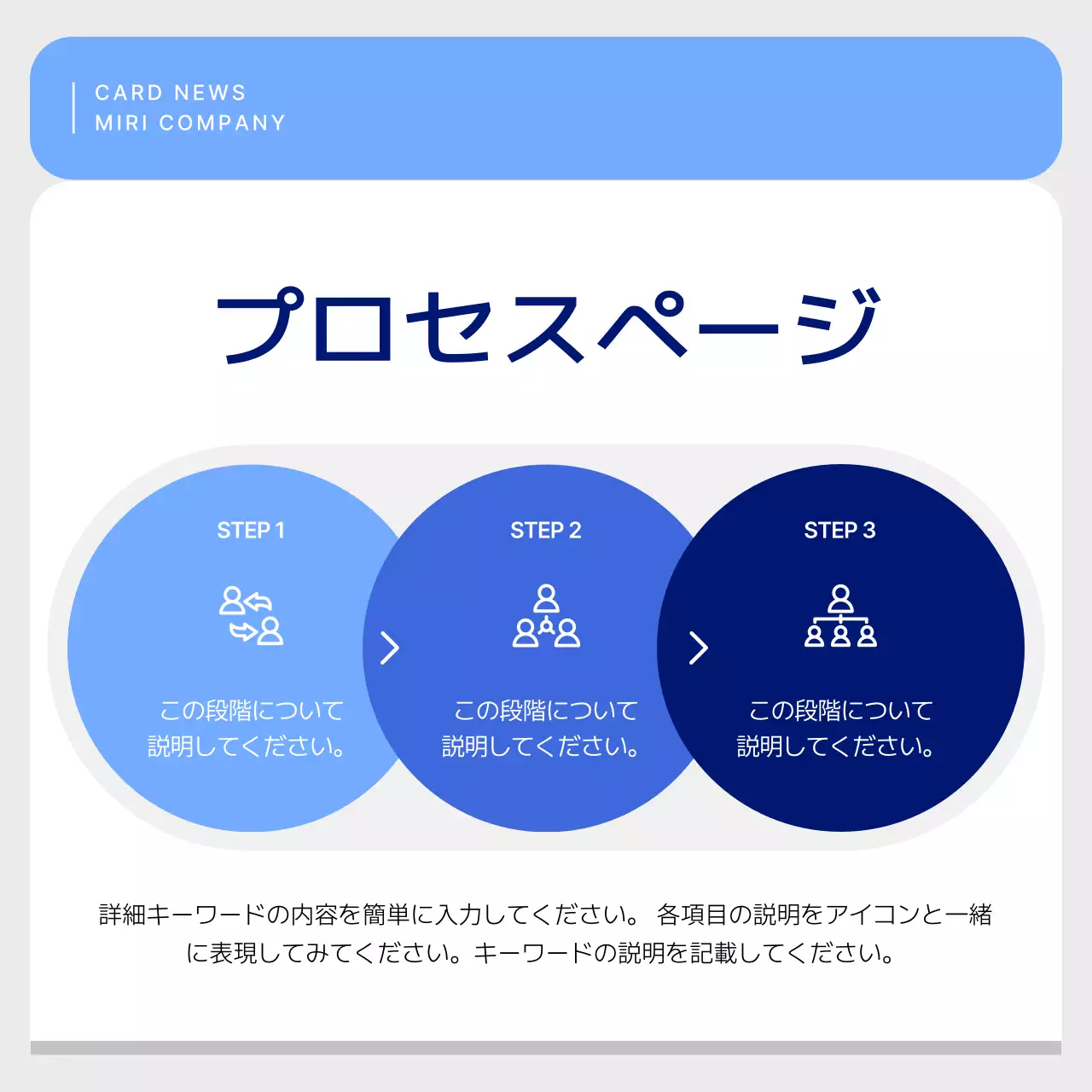 青のシンプルなビジネス記事