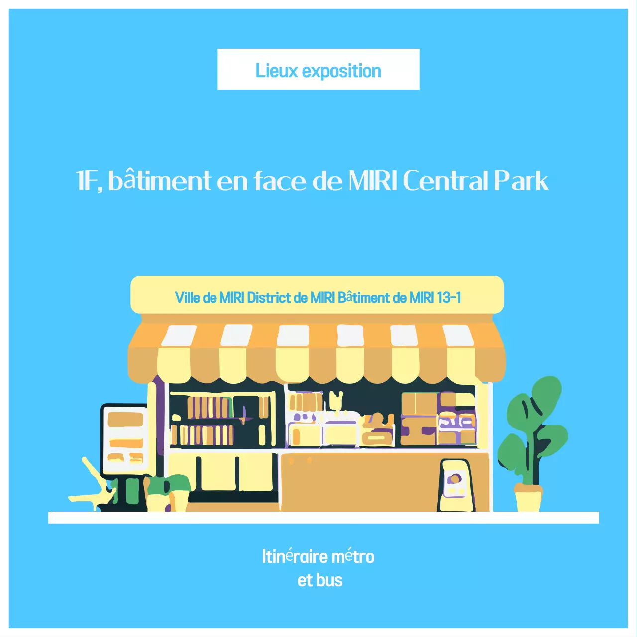 Promouvoir une présentation soignée des produits en jaune et bleu clair