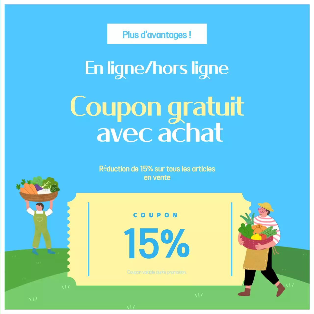 Promouvoir une présentation soignée des produits en jaune et bleu clair