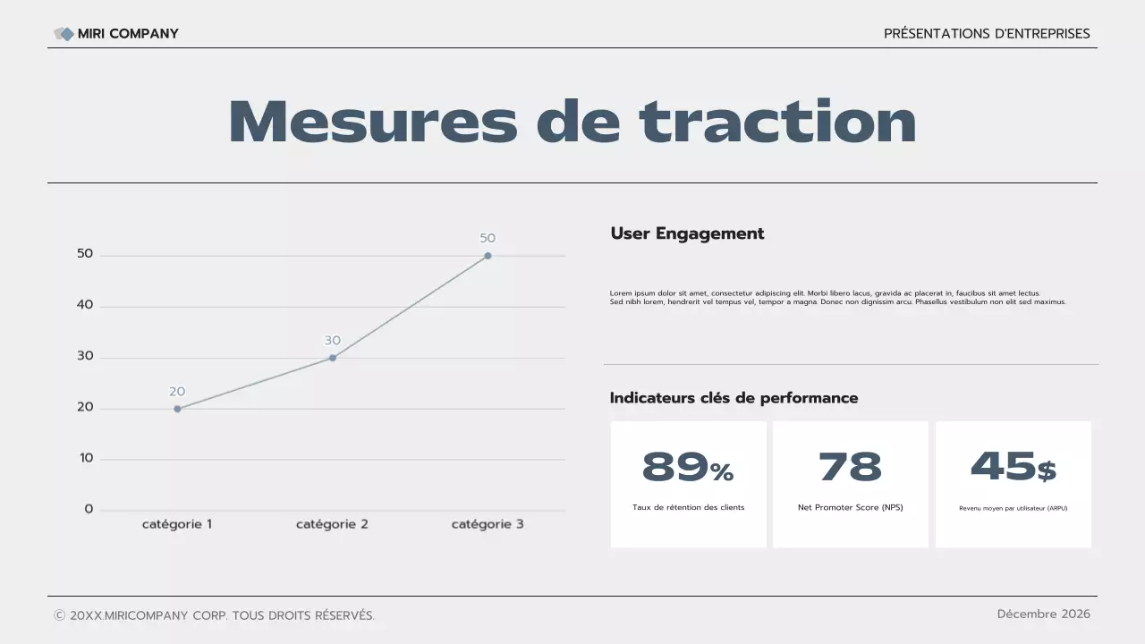 Présentation d'entreprise moderne et grise