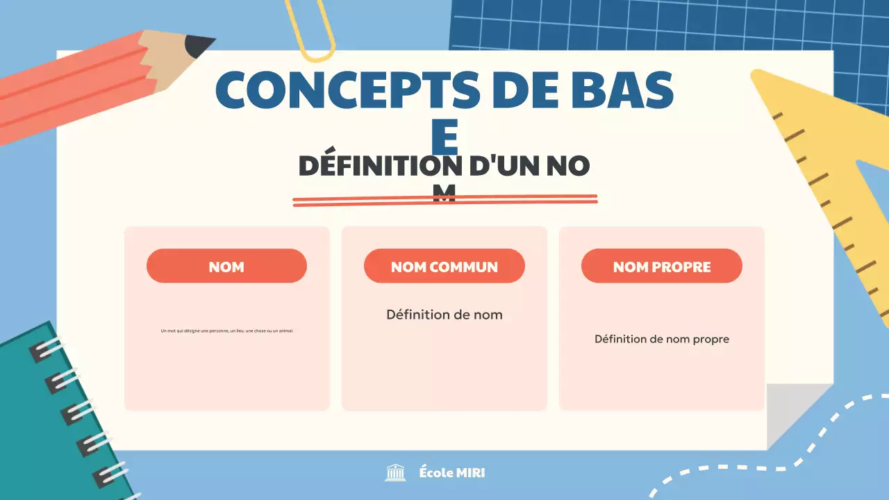 cours d'éducation moderne bleue