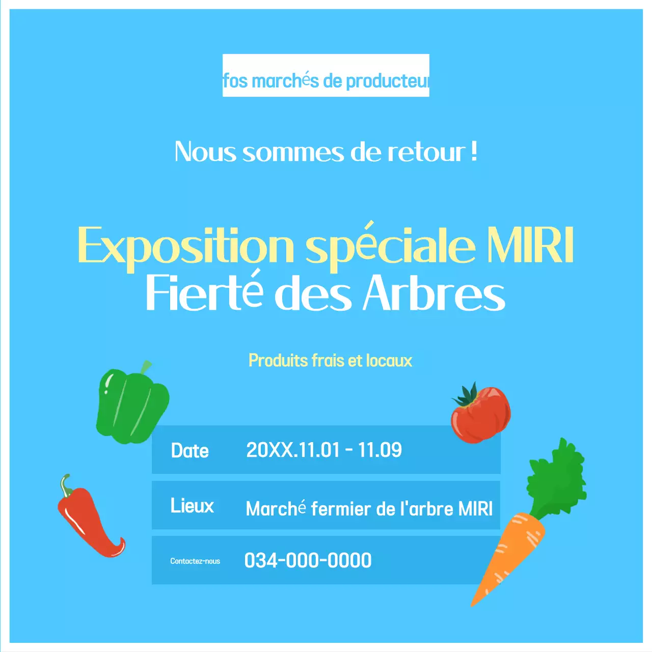 Promouvoir une présentation soignée des produits en jaune et bleu clair