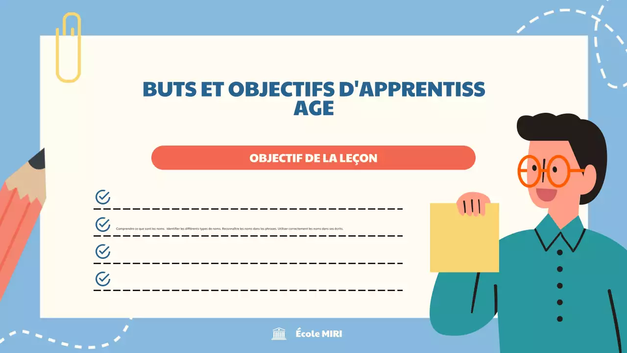 cours d'éducation moderne bleue