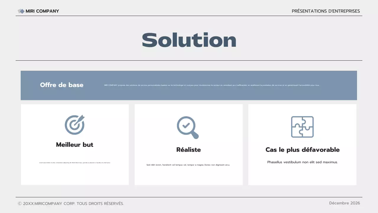 Présentation d'entreprise moderne et grise