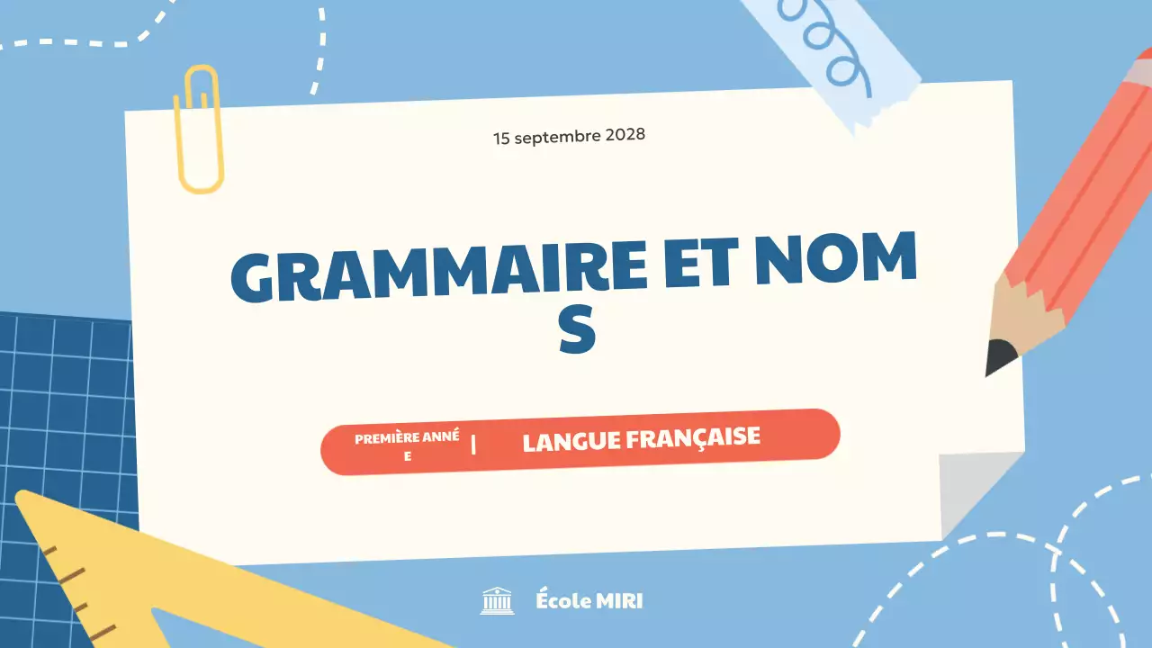 cours d'éducation moderne bleue