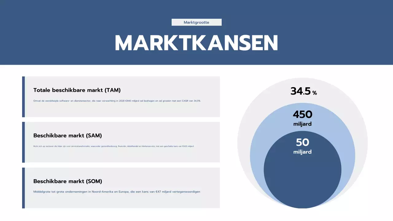 blauwe professionele business pitch