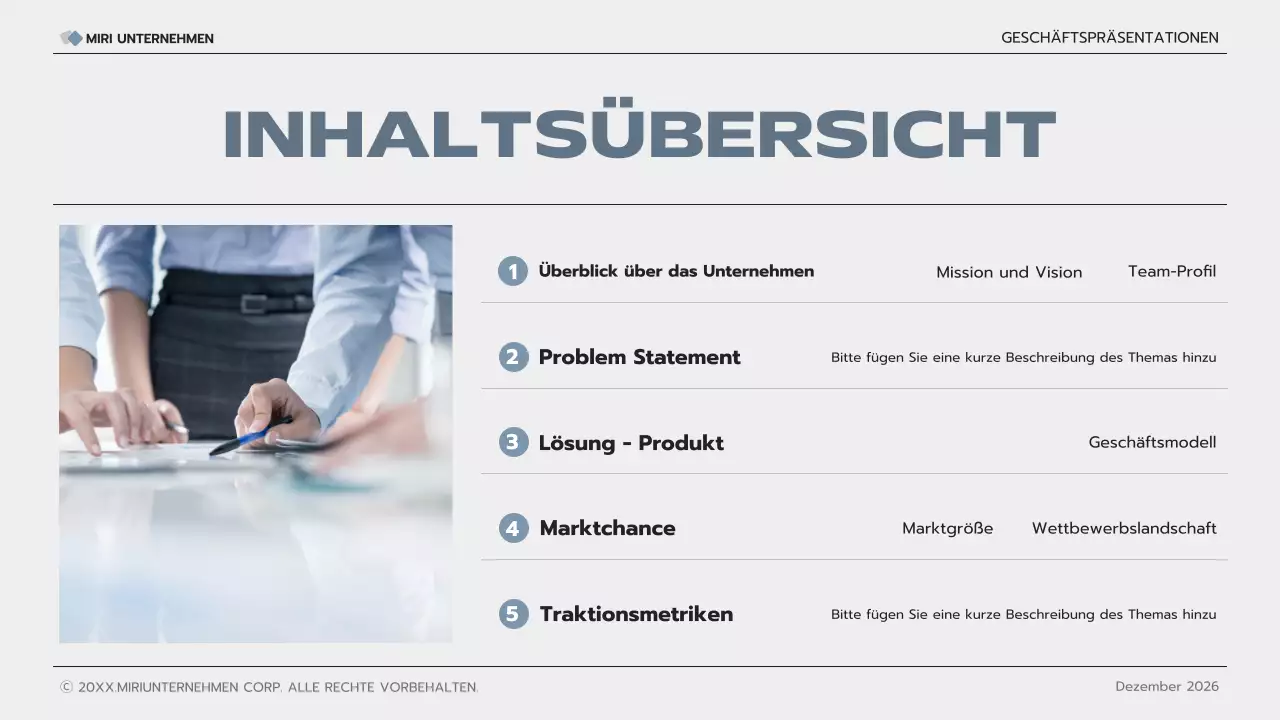 graue moderne Geschäftspräsentation