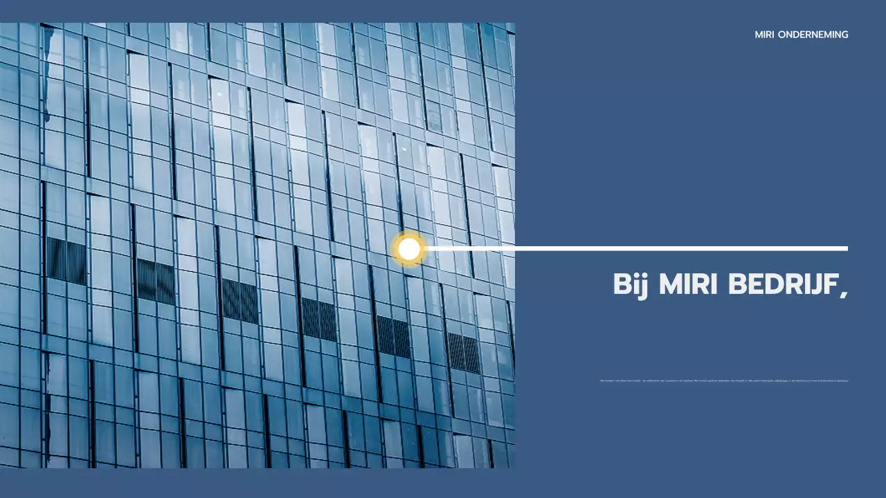 blauwe professionele business pitch