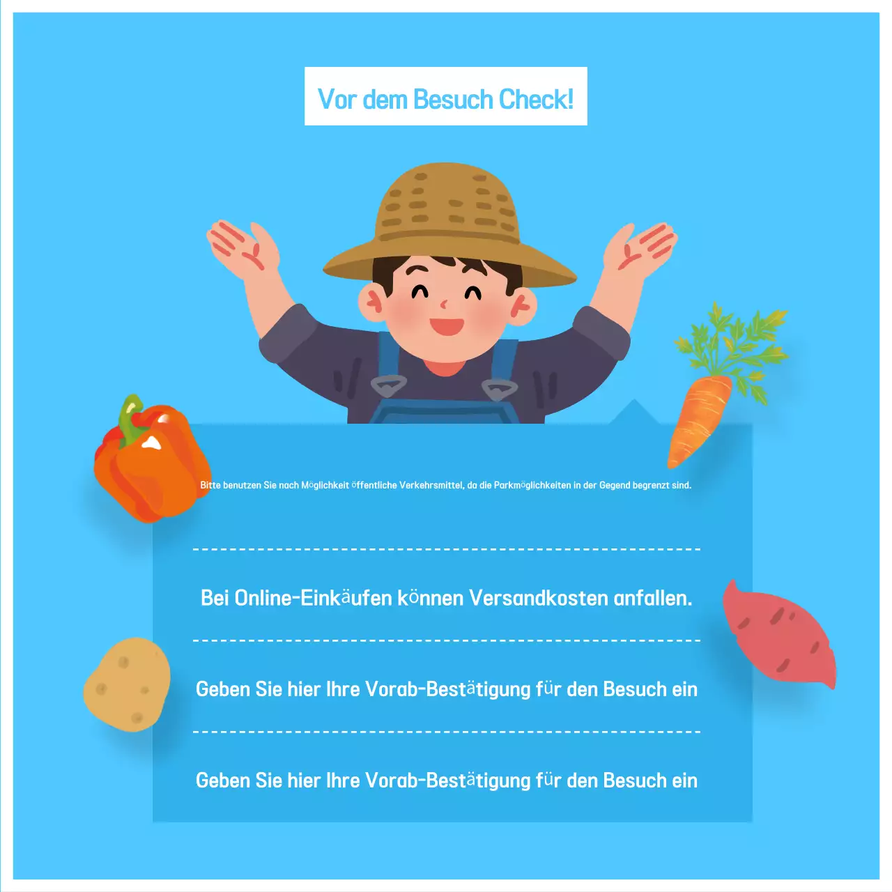 Förderung einer übersichtlichen gelben und hellblauen Produktanzeige