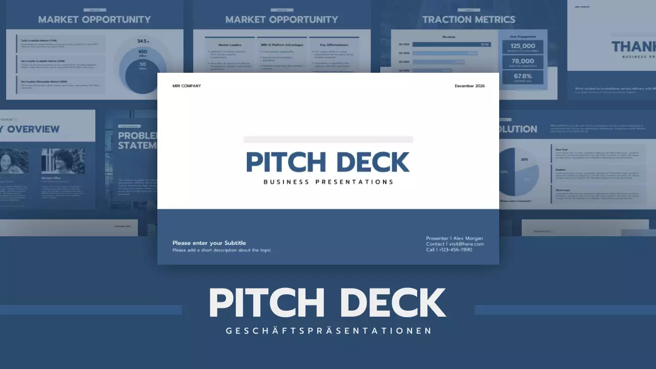 blue professional business pitch
