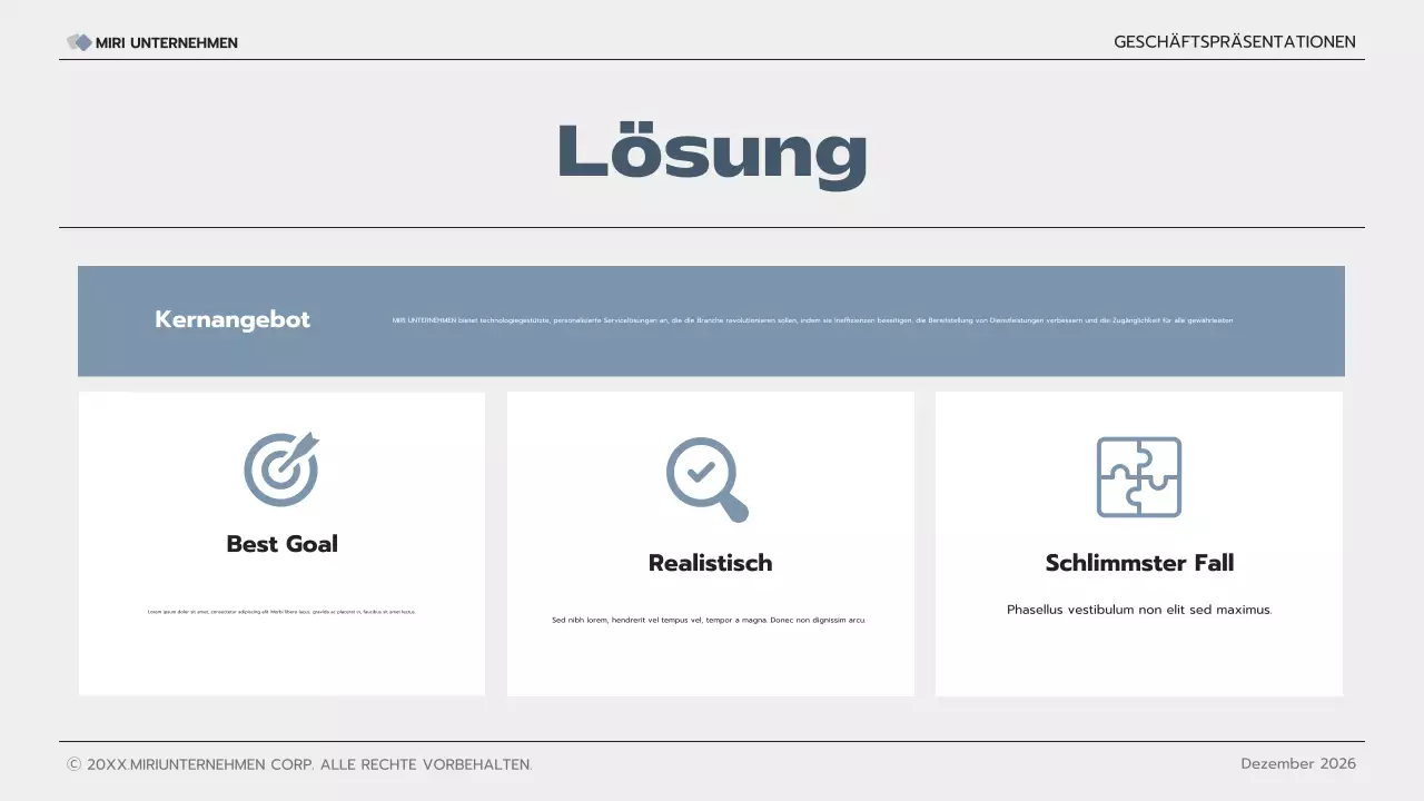 graue moderne Geschäftspräsentation