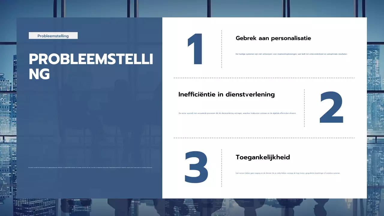 blauwe professionele business pitch