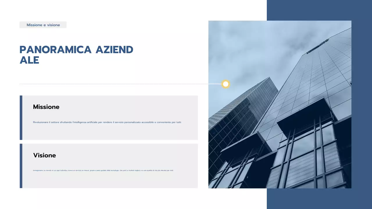 pitch aziendale professionale blu