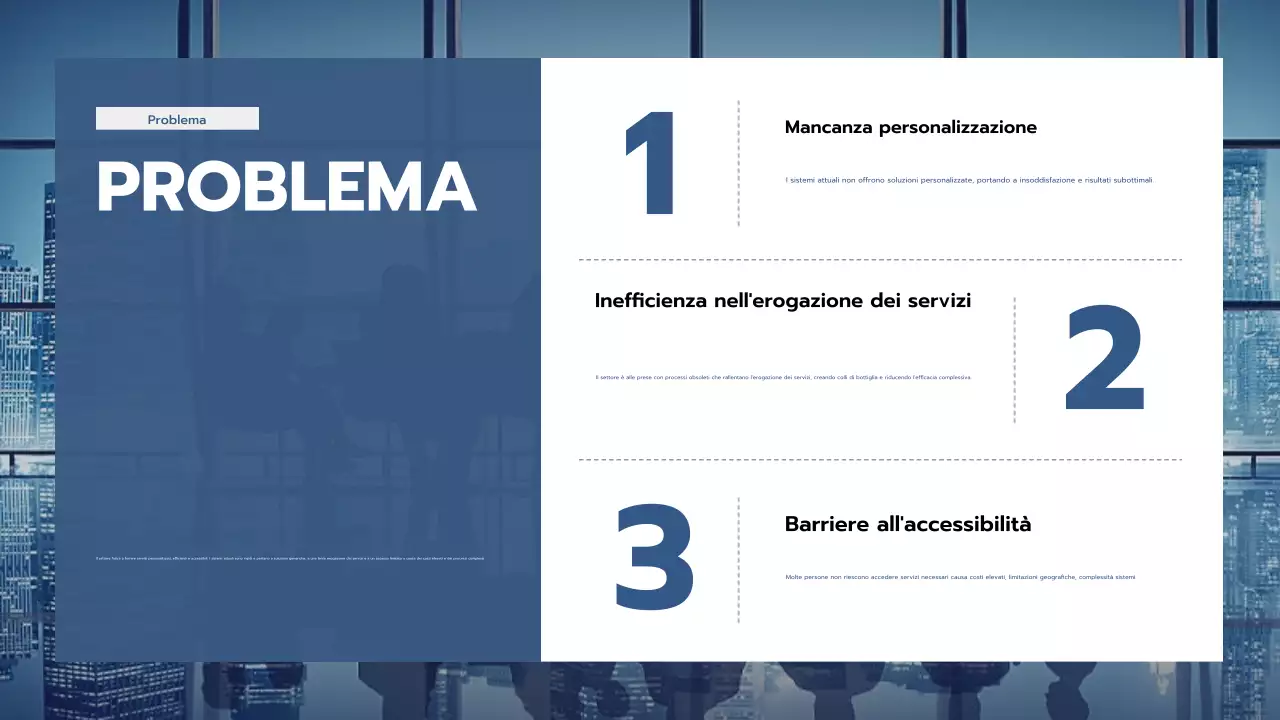 pitch aziendale professionale blu