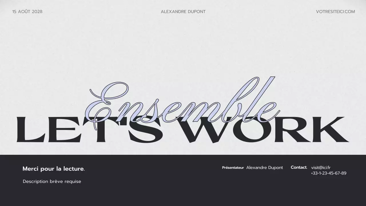 C.V. portfolio moderne gris