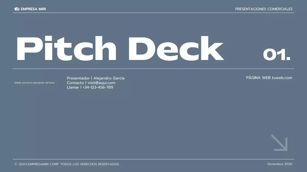 gris presentación de empresa moderna